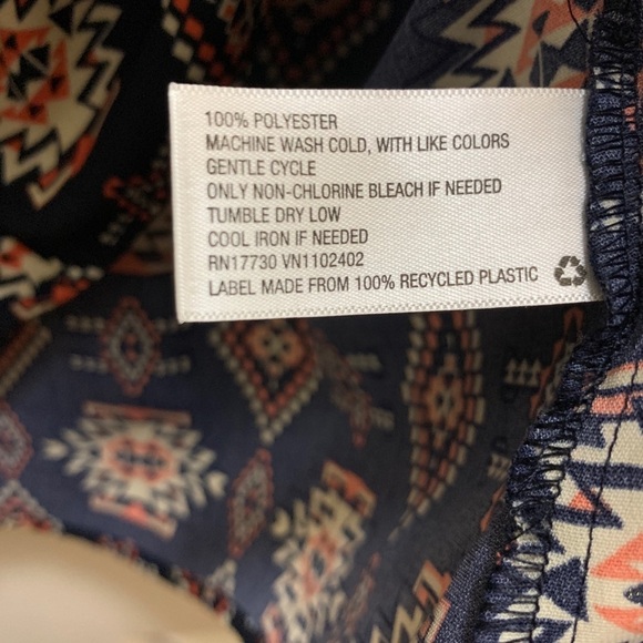 Xhilaration Long Sleeve Aztec Print Tunic Dress Size M - Picture 5 of 6